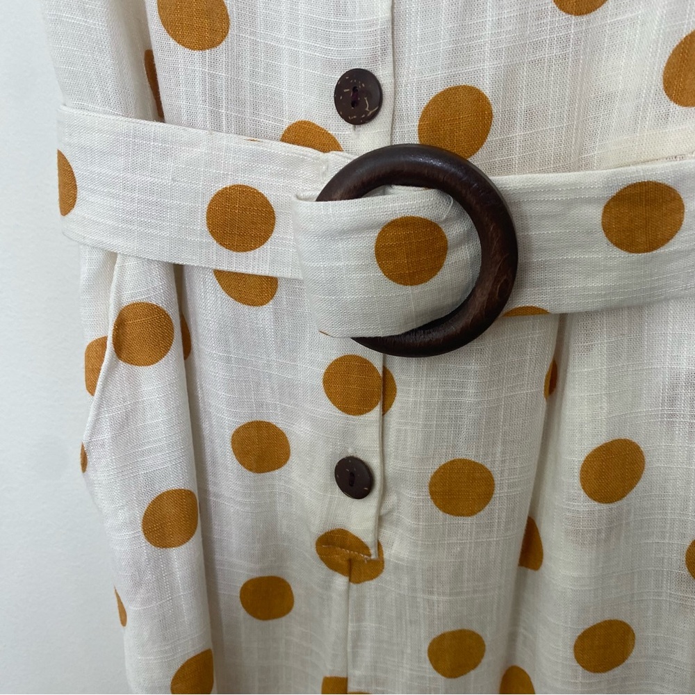 Monteau Los Angeles Polka Dot Sleeveless Jumpsuit Sz S - Picture 12 of 16
